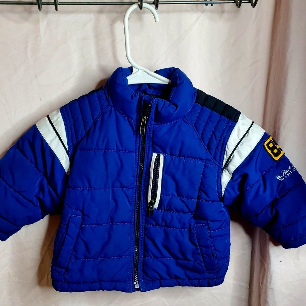 BABY GAP ROYAL BLUE RACE TEAM PUFFER JACKET CO